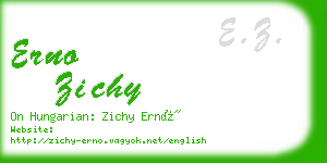 erno zichy business card